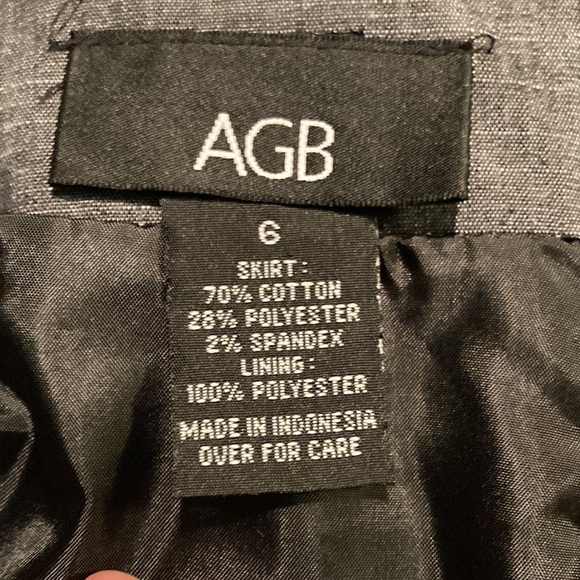 AGB Gray Tiered Skirt Size 6 - Picture 7 of 8